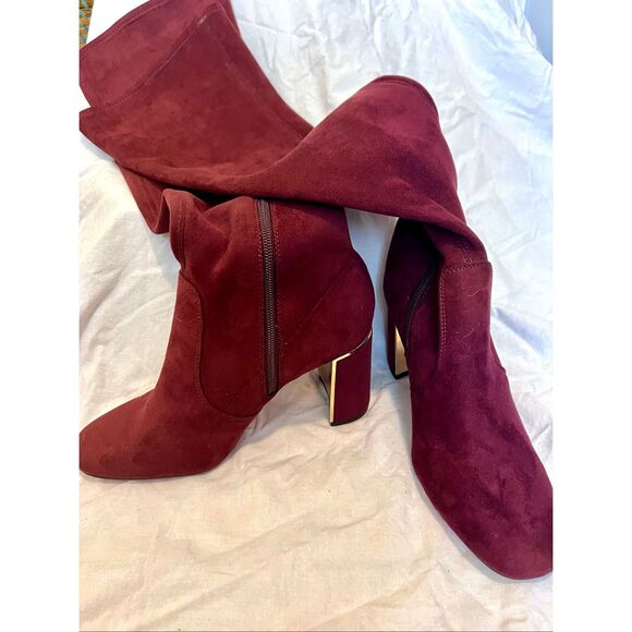 BCBGeneration Aliana burgundy microsuede over-the-knee boot - Picture 1 of 9